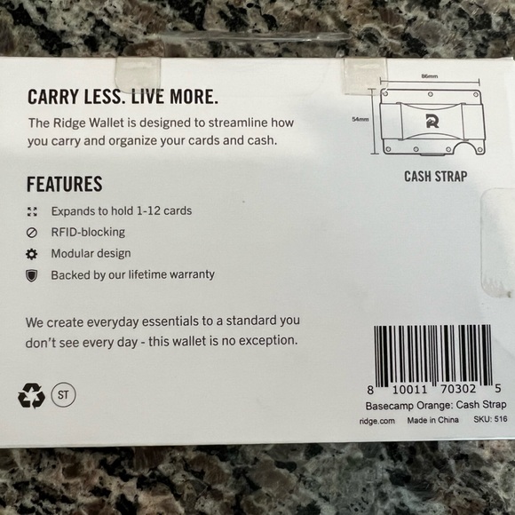 [The Ridge] Slim RFID Blocking Wallet - Picture 9 of 9